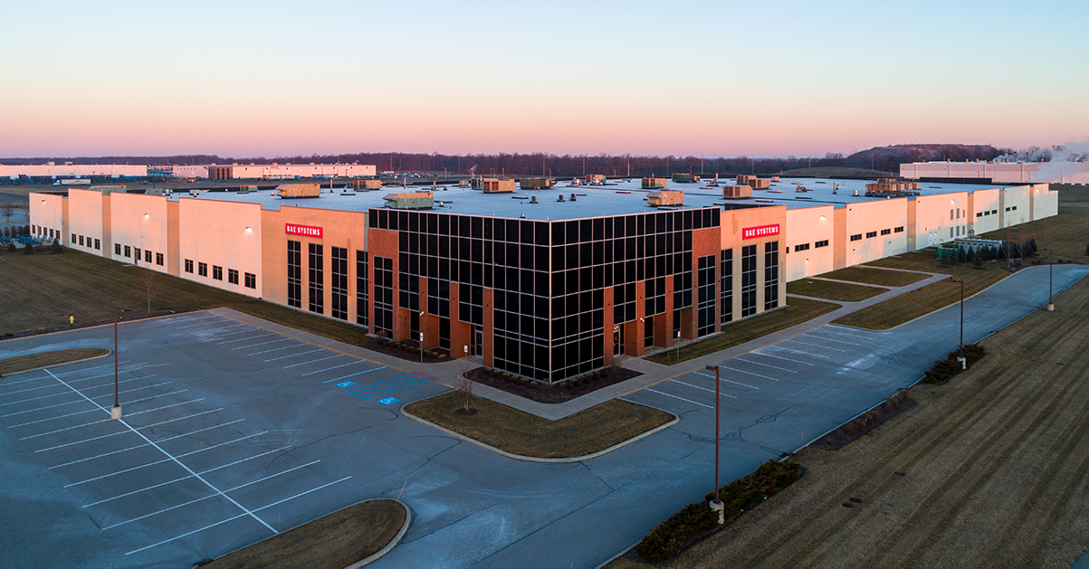 exterior photo of B-A-E Systems facility in Fort Wayne