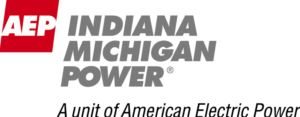 A. E. P. Indiana Michigan Power: A unit of American Electric Power. Logo.