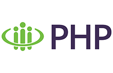 P. H. P. Logo. Their slogan is "the insurance your health deserves."