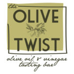 The Olive Twist: Olive Oil and Vinegar Tasting Bar. Logo.