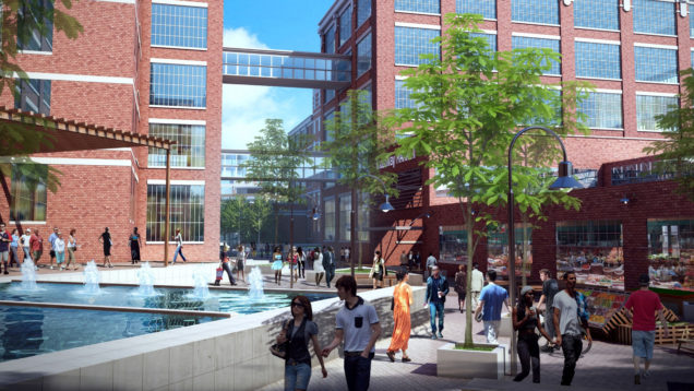 Artist rendering of Electric Works design