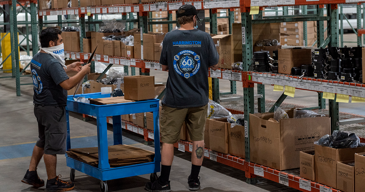 two men working in a warehouse