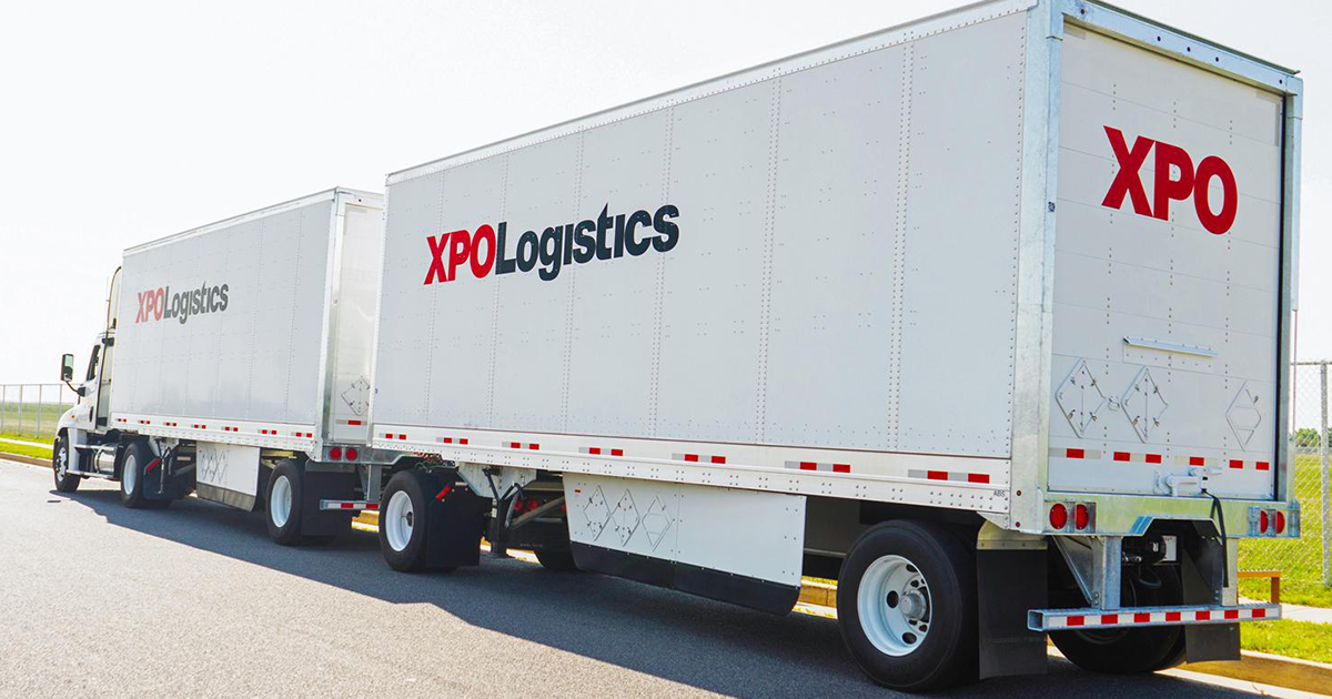 XPO Logistics semi truck and trailer