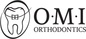 O-M-I Orthodontics. Logo.