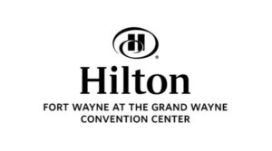 Hilton Fort Wayne at the Grand Wayne Convention Center. Logo.