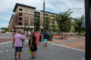 a group of people takes a tour of carmel indiana