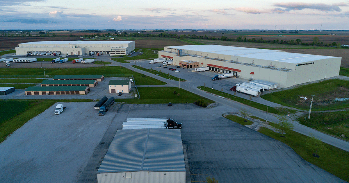 aerial view of North American Cold Storage