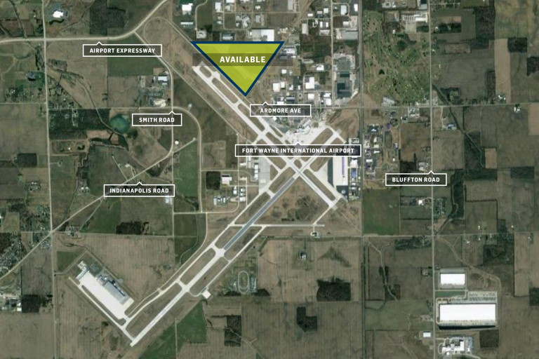 Available property map of the FWA Kelley Aero Center