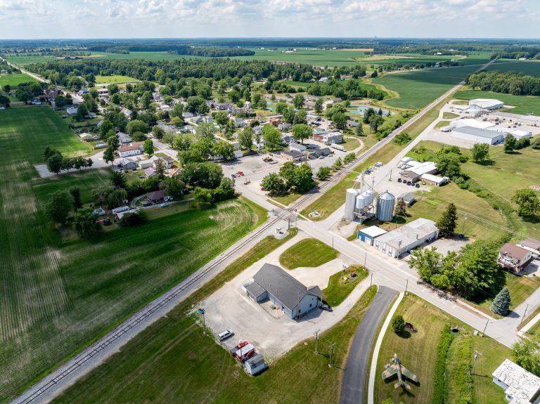 Aerial of Hoagland, Indiana