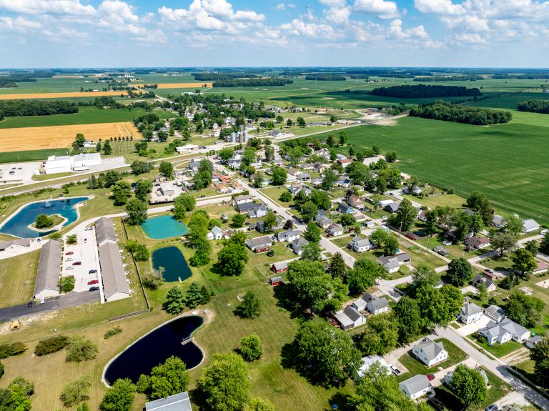 Aerial of Hoagland, Indiana