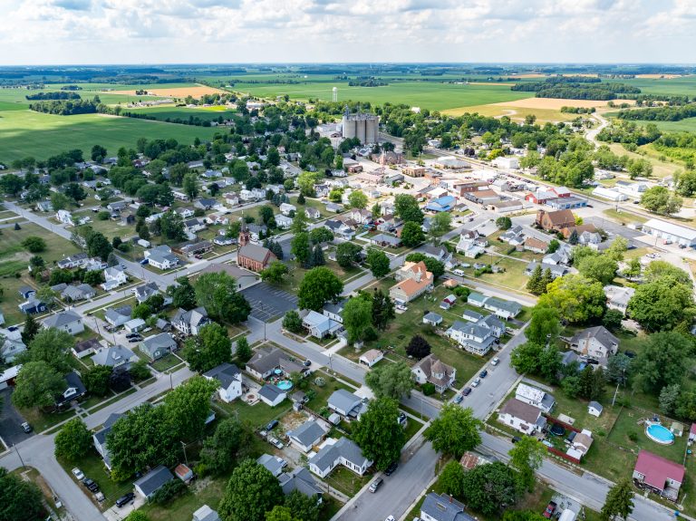Aerial of Monroeville, Indiana