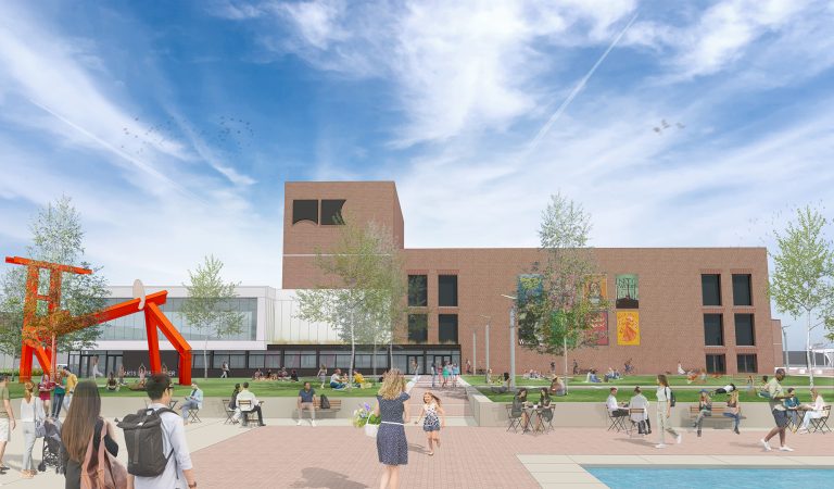 Rendering of Arts United Campus Expansion