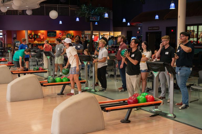Intern Experience social event at Crazy Pinz