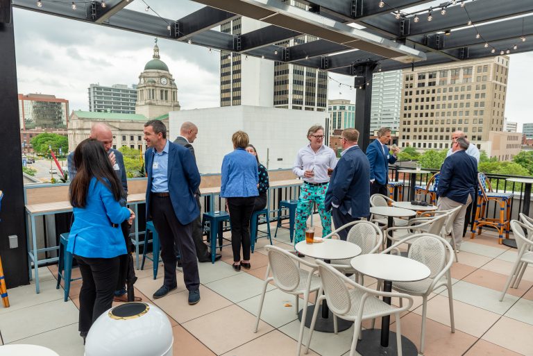 attendees at a GFW Inc. Onboard Fort Wayne C-Suite Social