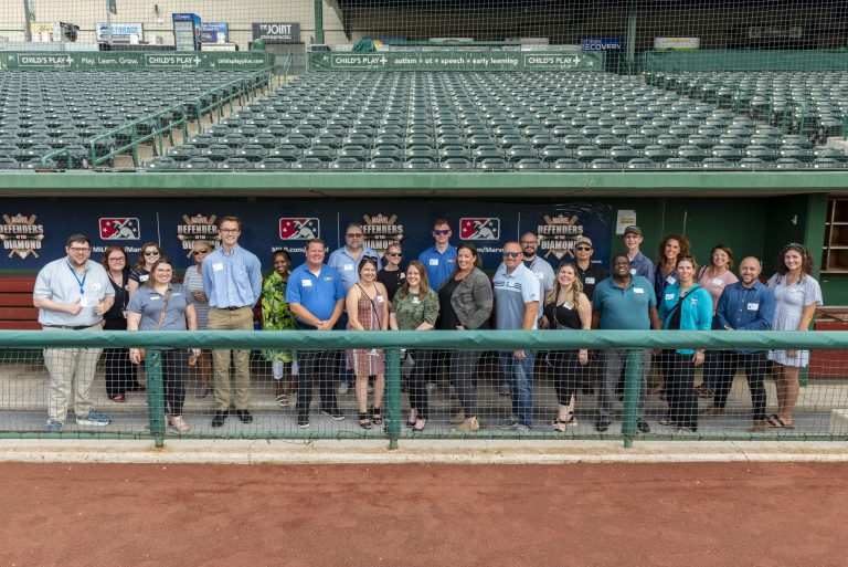 attendees at a GFW Inc. Onboard Fort Wayne Newcomer Social