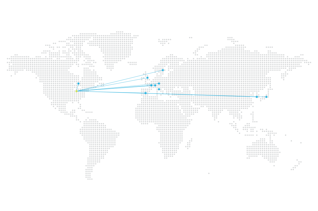global map of international investors of Allen County