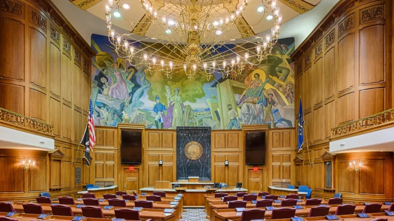 the chambers of the Indiana House of Representatives