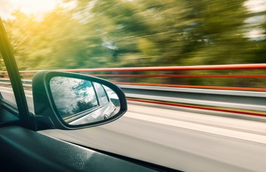 car driving on road