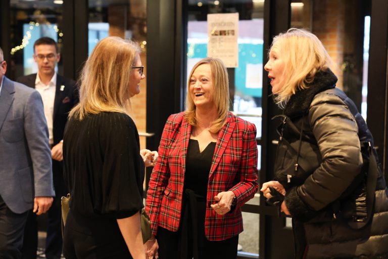 Attendees at the 2025 GFW Inc. Holiday Night networking.
