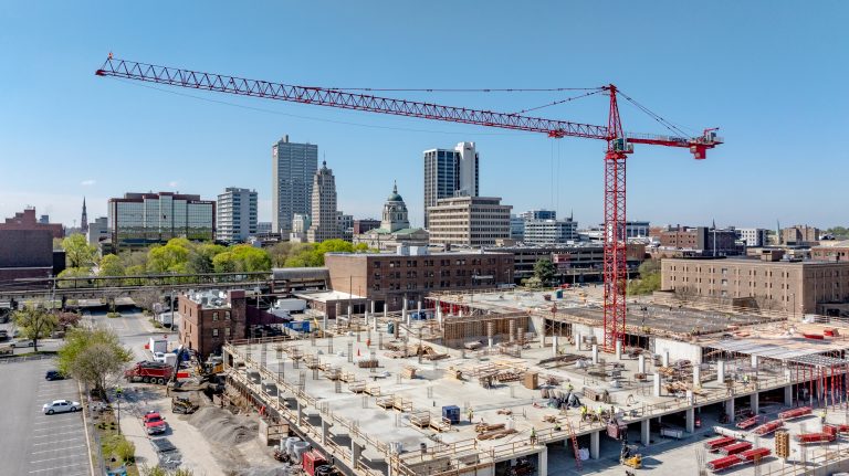 Crane and construction photo