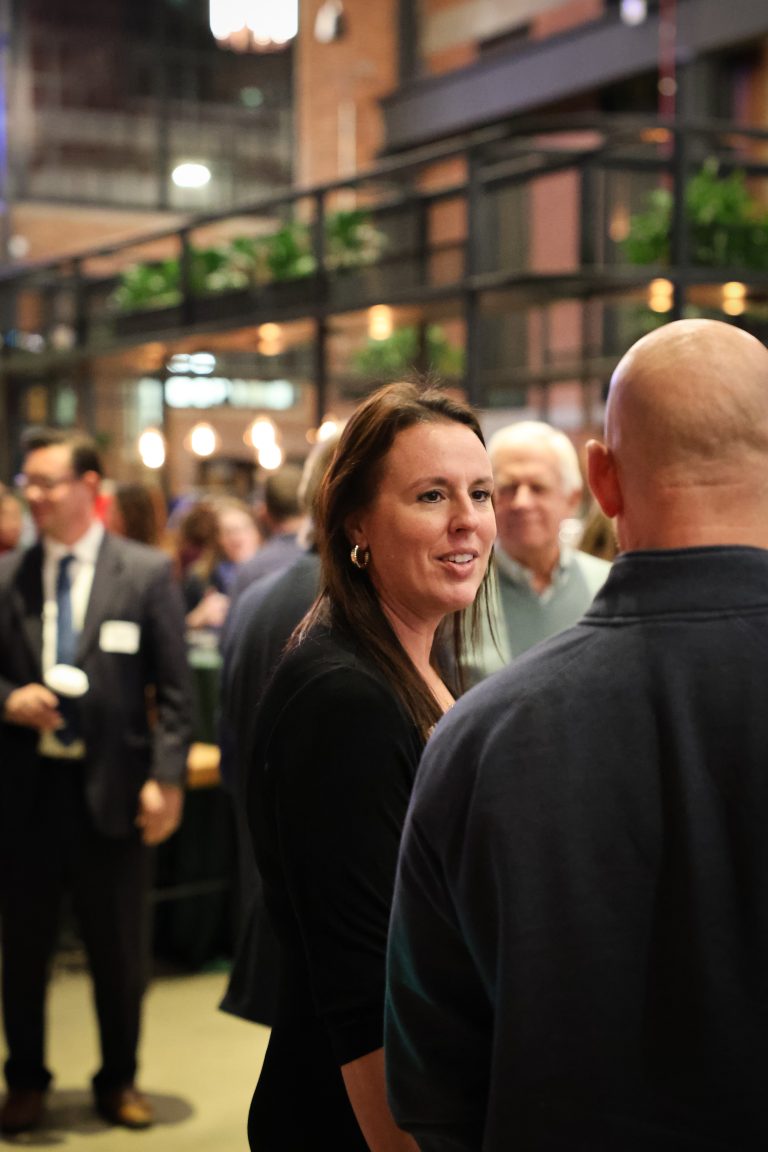 Holiday Night image of guests talking